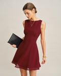 Vestido Amalia | Elegancia en Satén Tono Vino