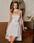 Vestido Leonora | Elegancia en Jacquard Tono Blanco