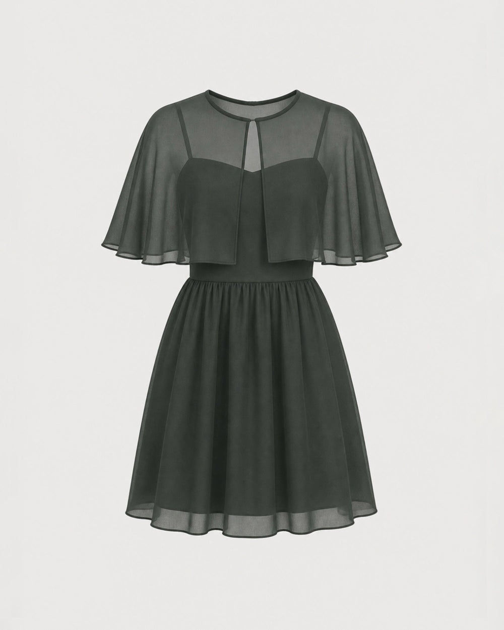 Vestido Chiara | Elegancia en Gasa Tono Negro