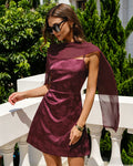 Vestido Florencia | Elegancia en Jacquard Tono Rojo