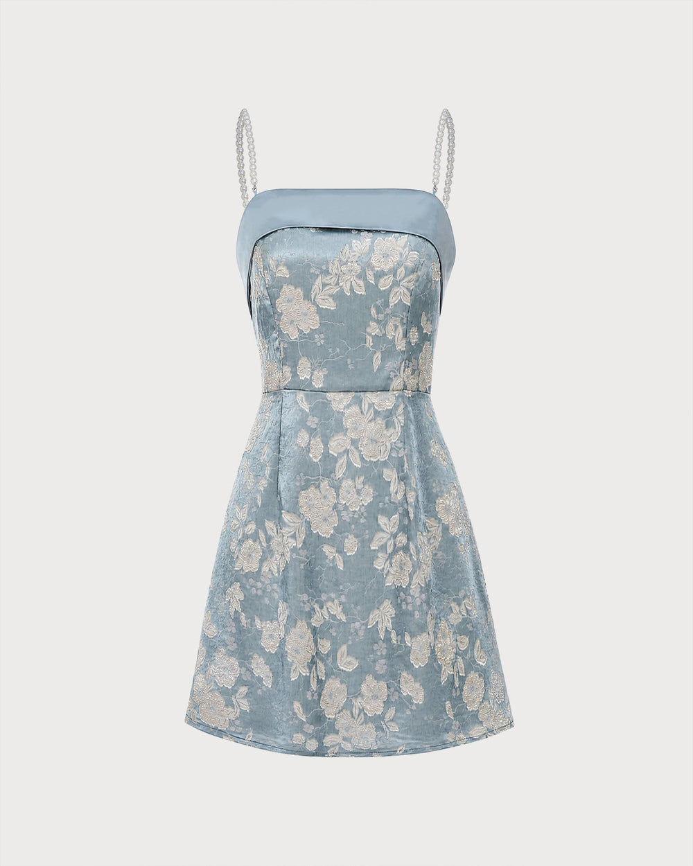 Vestido Florencia | Elegancia en Jacquard Tono Azul