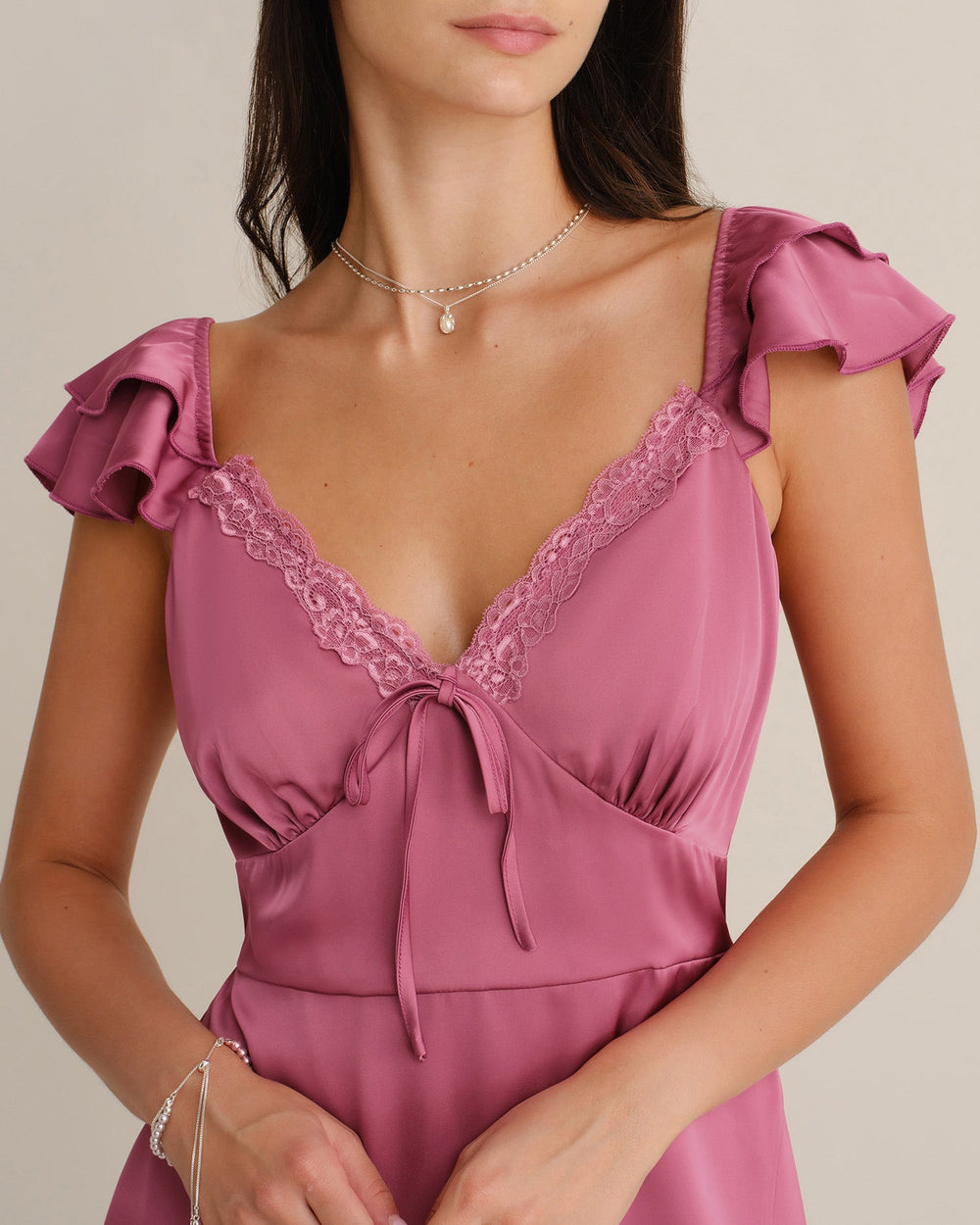 Vestido Renata | Elegancia en Satén Tono Rosa