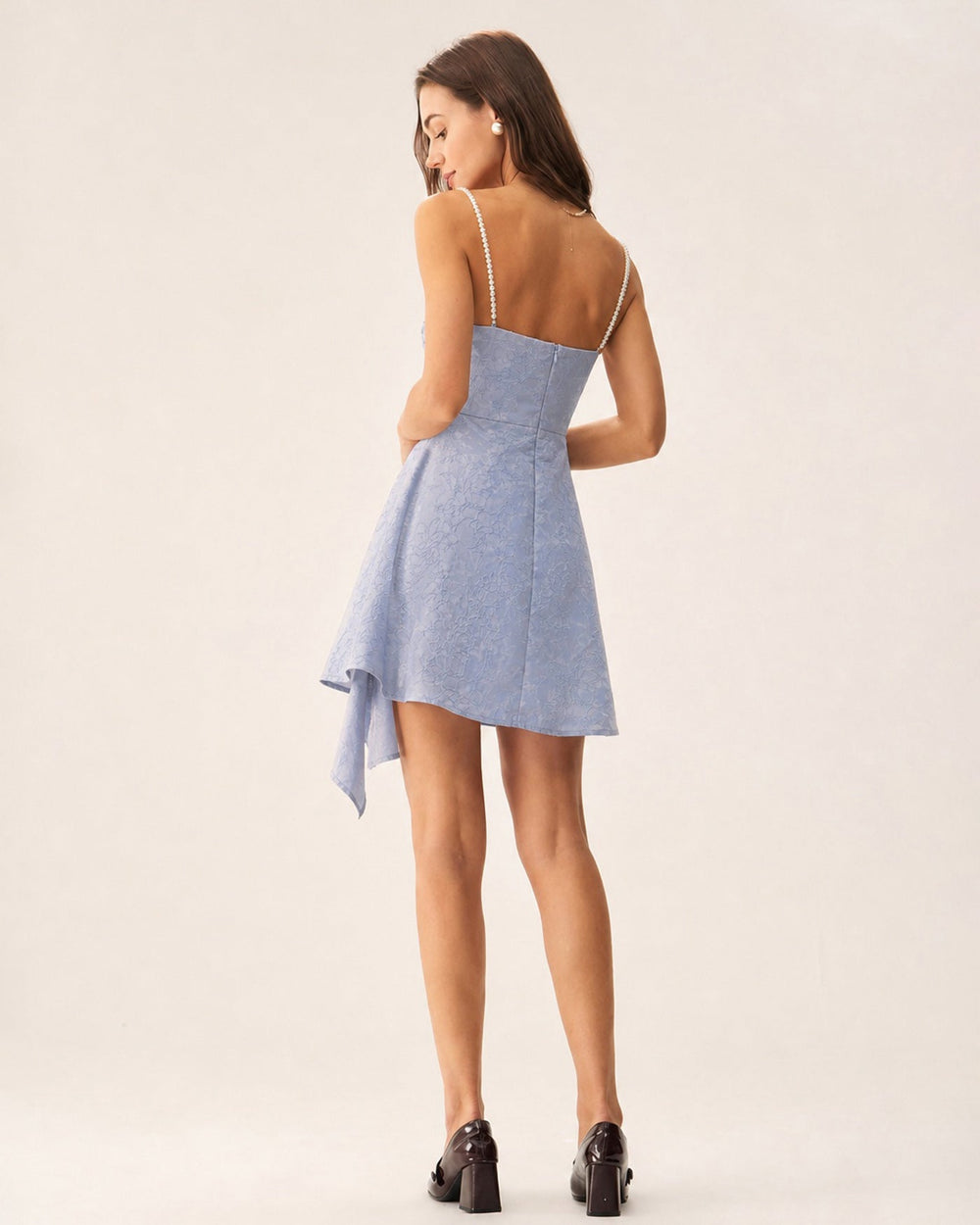 Vestido Victoria | Silueta Línea A con Perlas en Tono Azul