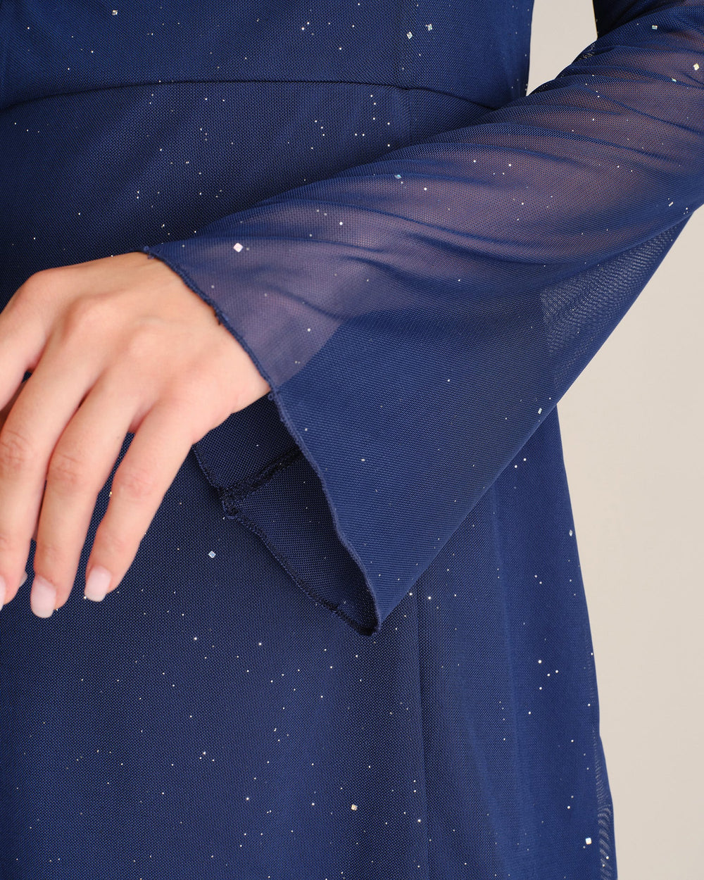 Vestido Valentina | Elegancia en Malla Tono Azul marino