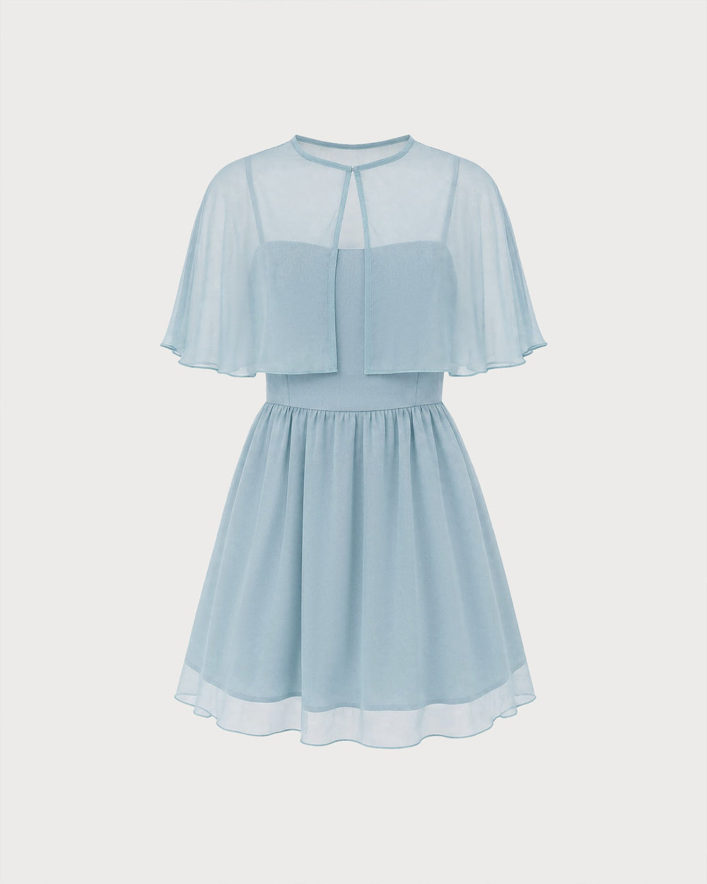 Vestido Regina | Elegancia en Gasa Tono Azul