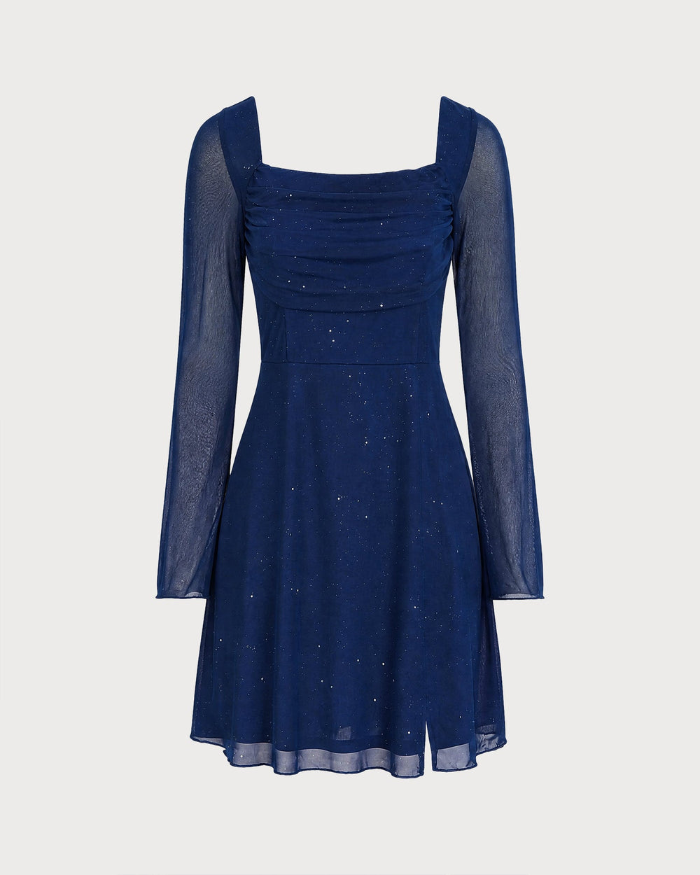 Vestido Valentina | Elegancia en Malla Tono Azul marino