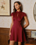 Vestido Penélope | Elegancia en Satén Tono Rojo